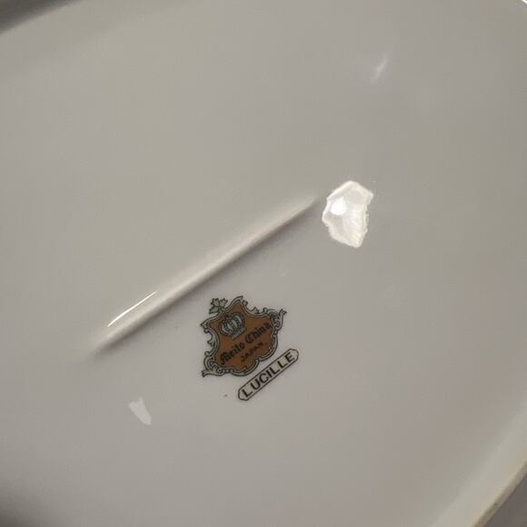 TWO Meito China LUCILLE Large / Small Oval Platters GORGEOUS! Japan Discontinued - Picture 5 of 16